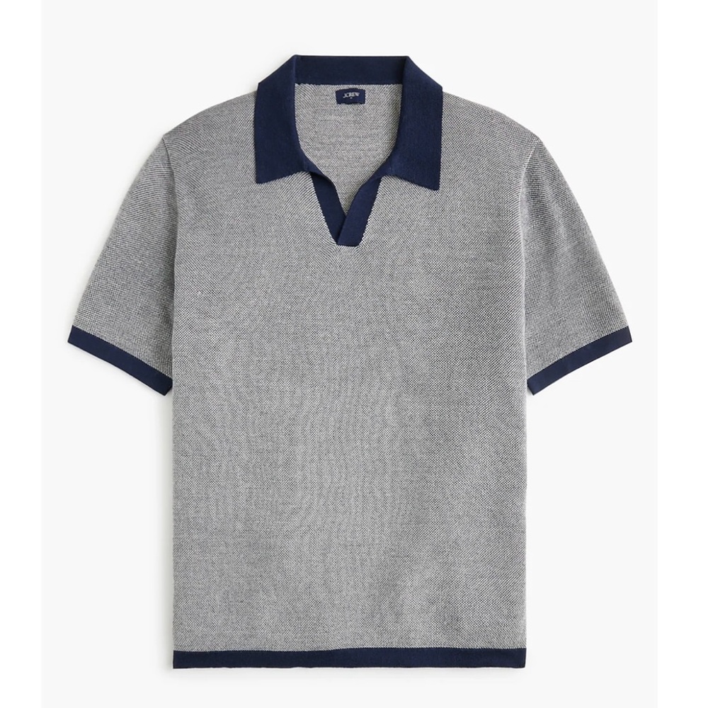 J. Crew Gray and Navy Polo Shirt